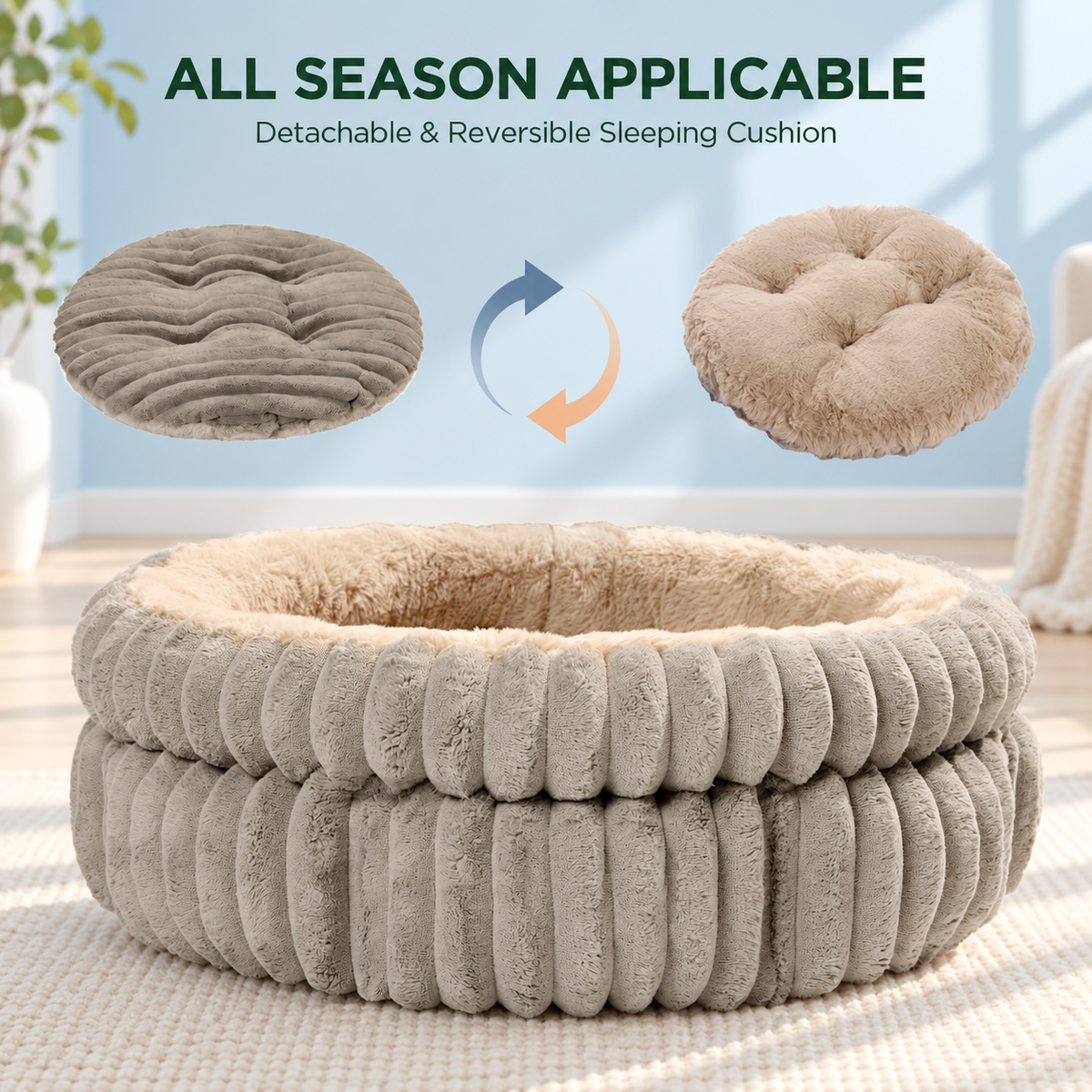 The Heritage Nest reversible centre cushion for all-season comfort